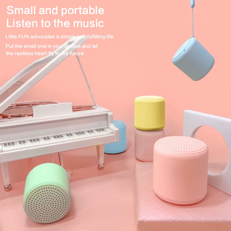 TWS Speaker Bluetooth Wireless Bass Stereo Portable Mini Speaker BT 5.0 npods LittleFun Macaron