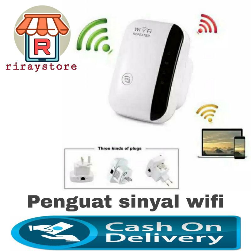 REPEATER - Penguat Sinyal Wifi Wireless high speed 300mbps - Putih