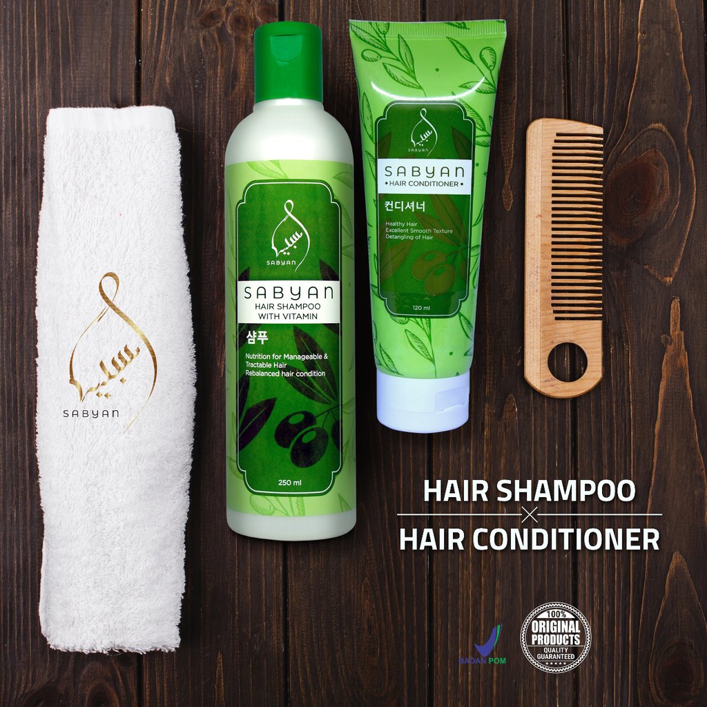 [PROMO] PAKET SABYAN HAIR SHAMPO &amp; HAIR CONDITIONER BPOM ORIGINAL