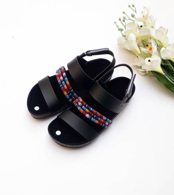 SB~ISYANA SANDAL BIRKEN TALI ETNIC HITAM