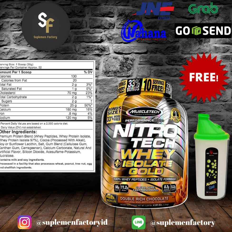 Hot Sale Nitrotech Whey Gold Isolate 4 Lbs Nitro Tech Whey Gold Isolate Protein