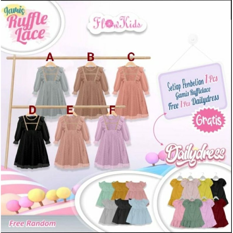 Ready Gamis Anak Flowkids Gamis Anak Renda Gamis Anak Tile