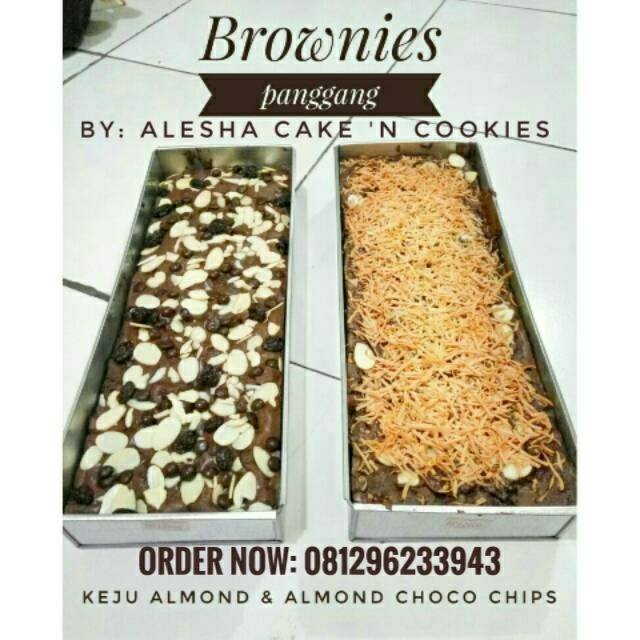 

Brownies Panggang coklat keju almond