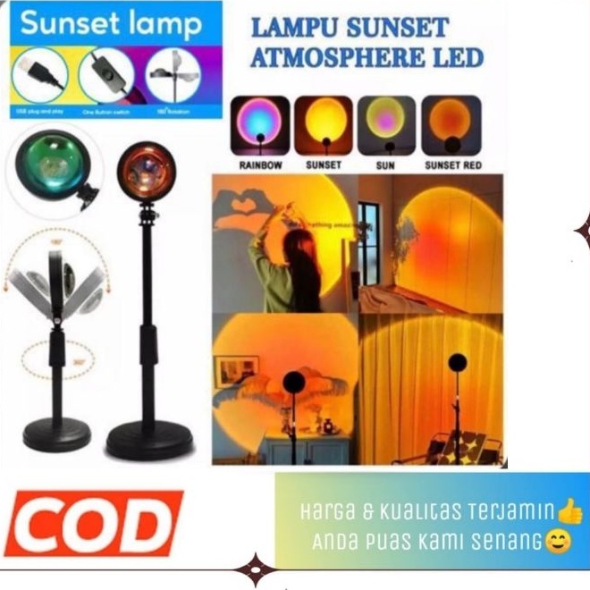 Jual Lampu Sunset Atmosphere Led Proyektor Motif Matahari Terbenam