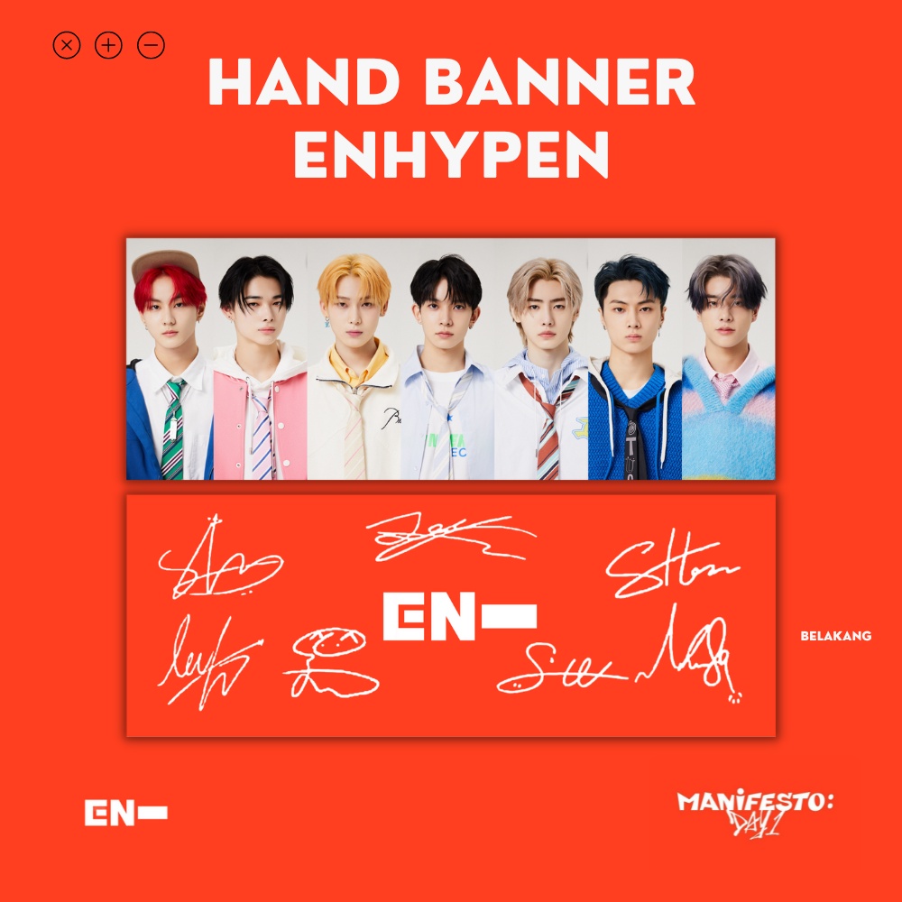 HAND BANNER ENHYPEN MANIFESTO DAY 1 UNOFFICIAL READY STOCK