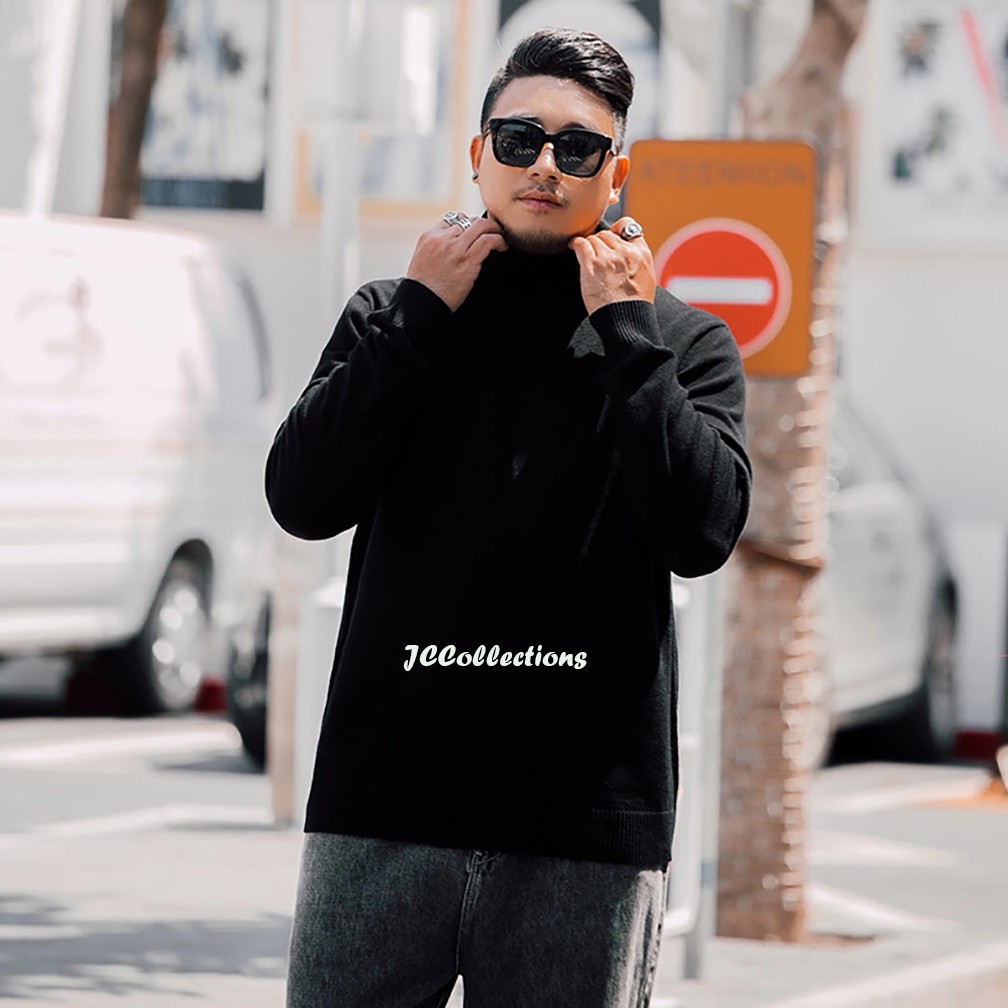 Sweater Turtleneck Big Size 3XL Pria Rajut /  Knitting Jumbo Sweater Roundhand - JCCollections-4