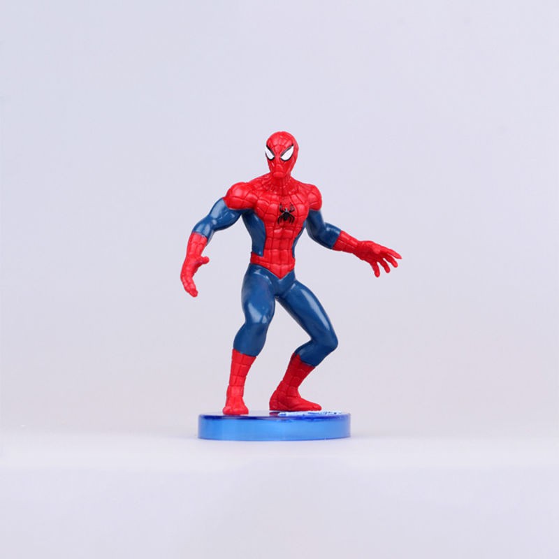 Set 7 pcs Spiderman Action Figure Mainan Anak Laki Pajangan Hiasan Kue