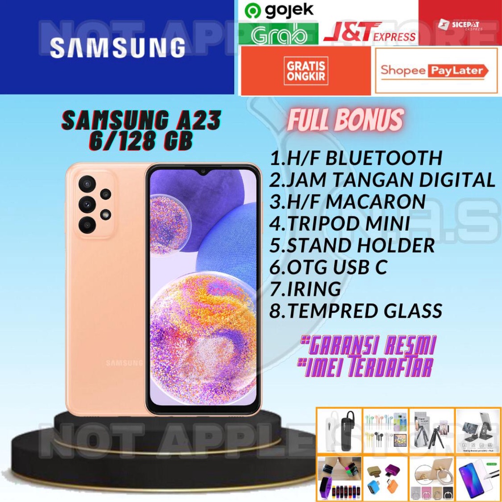 SAMSUNG A23 5G RAM 6/128GB NEW BARU GARANSI RESMI