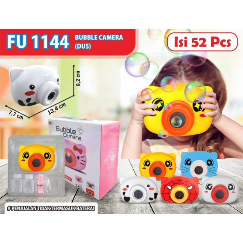 FU 1144 - MAINAN ANAK BUBBLE CAMERA VIRALL MURAH ! FU1144 Air Sabun Gelembung kamera Bubble