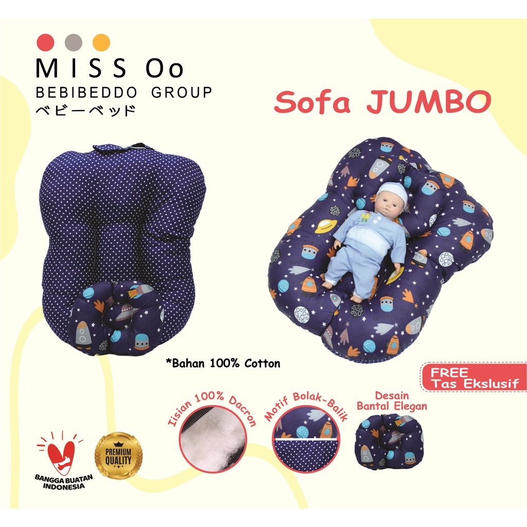 [Jumbo] Sofa Bayi Ukuran Besar / kasur bayi multifungsi ( FREE Bantal + TAS )