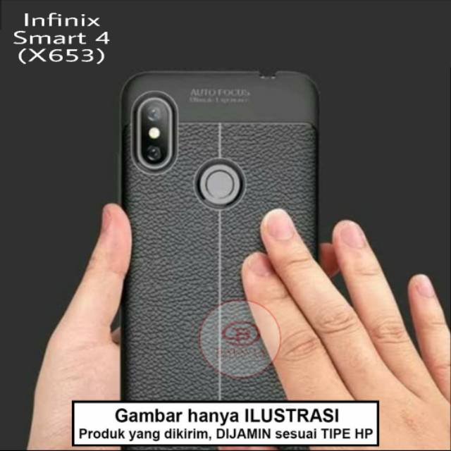 Case Infinix Smart 4 Soft Case Auto Focus Leather Case