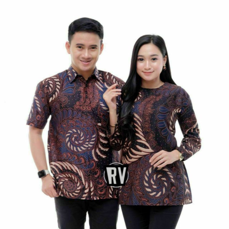 Maura Couple - Sania Ruffle Batik Couple Ori Ndoro Jowi Garansi Termurah Shopee - BATIK MODERN Jogja