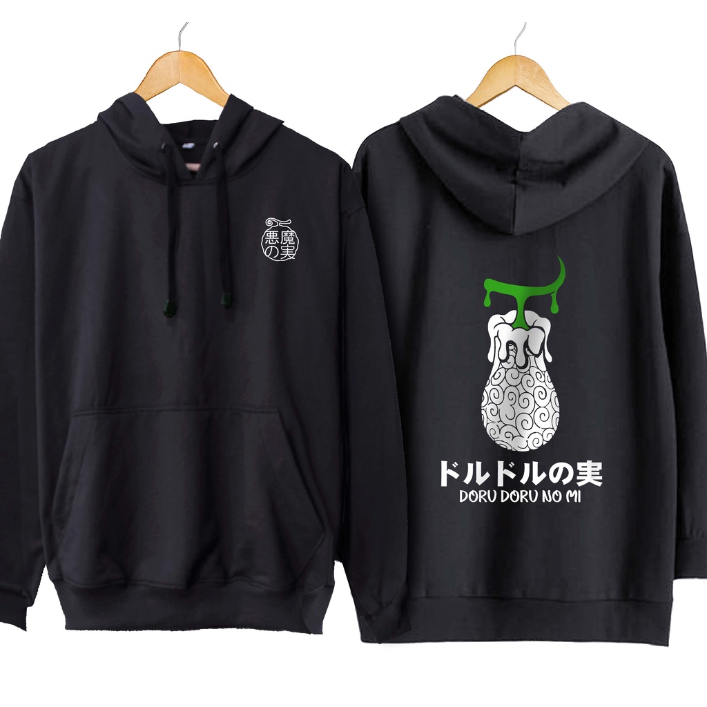 Jaket hoodie jumper anime DORU DORU NO MI DEVIL FRUIT DEVIL FRUIT - ONE PIECE material cotton fleece