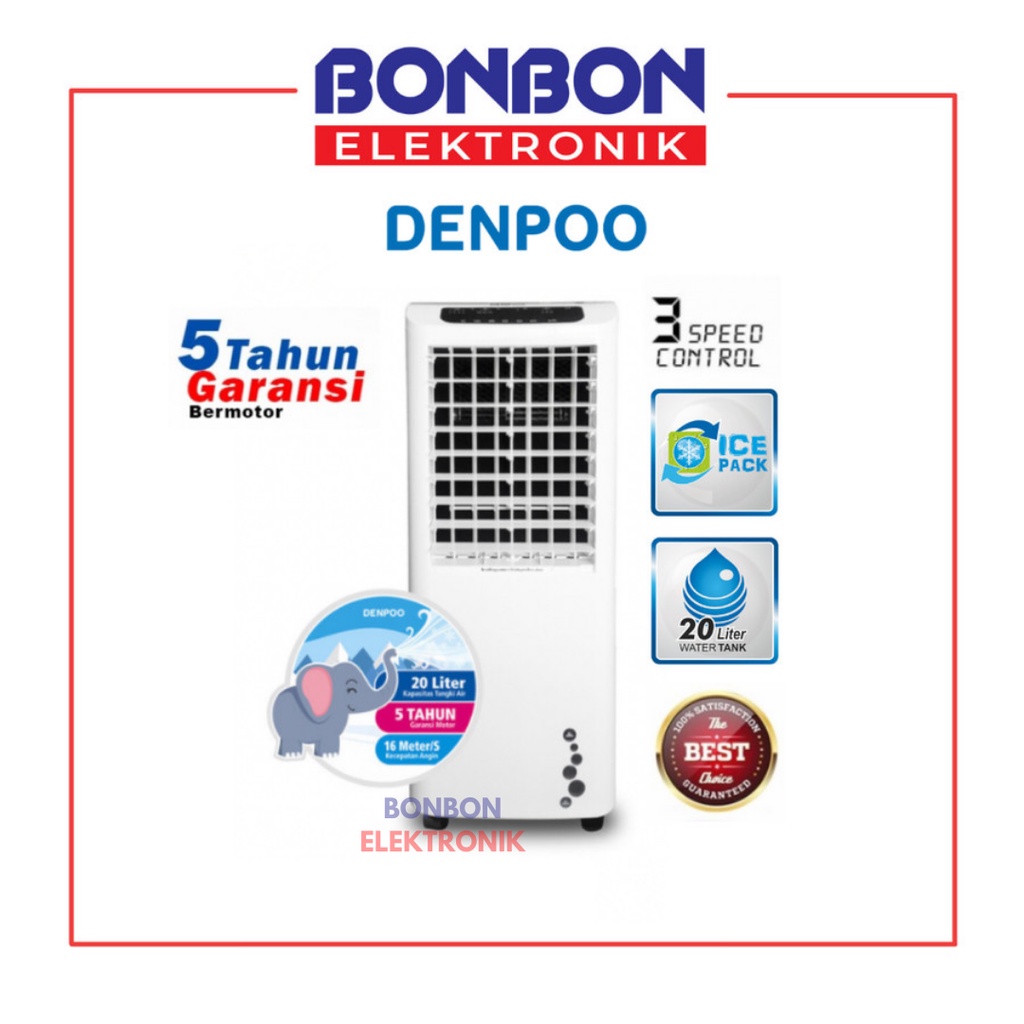 Denpoo Air Cooler AR 1103 XF 20L Penyejuk Udara Remote LCD Display