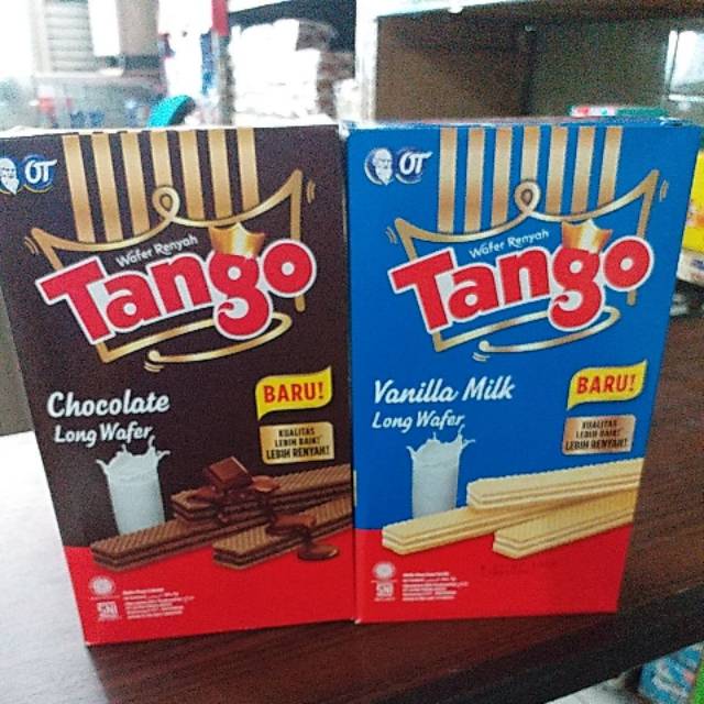 

Tango wafer chocolate dan vanilla milk isi 20 pcsx7gr(1box)