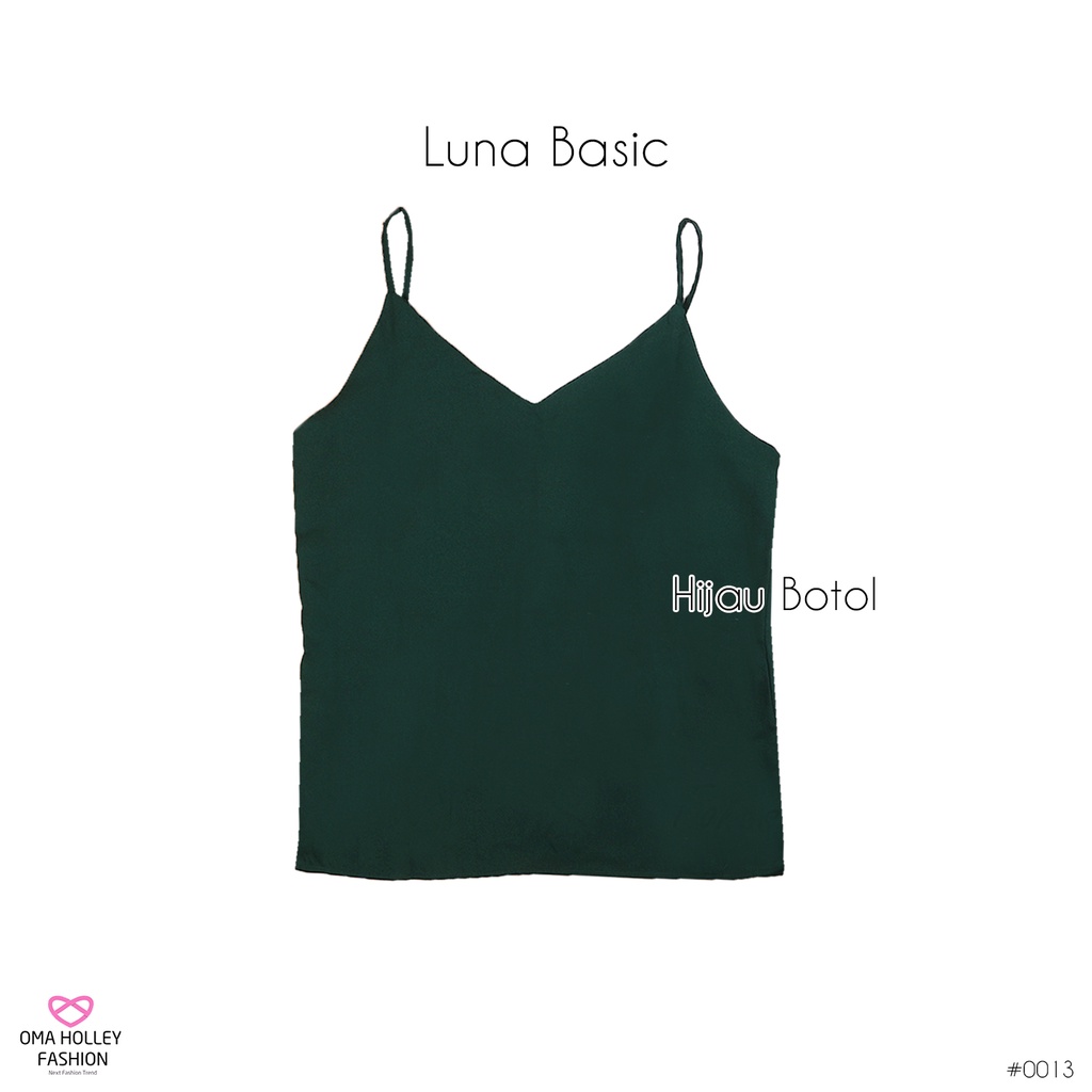 (COD) OH Fashion Luna Basic Tank Top Premium Quality Korea #0013 (Part 1)-Hijau Tua