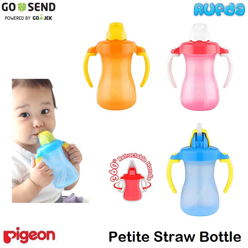 Pigeon Petite Straw Bottle Botol Minum Sedotan Anak Bayi
