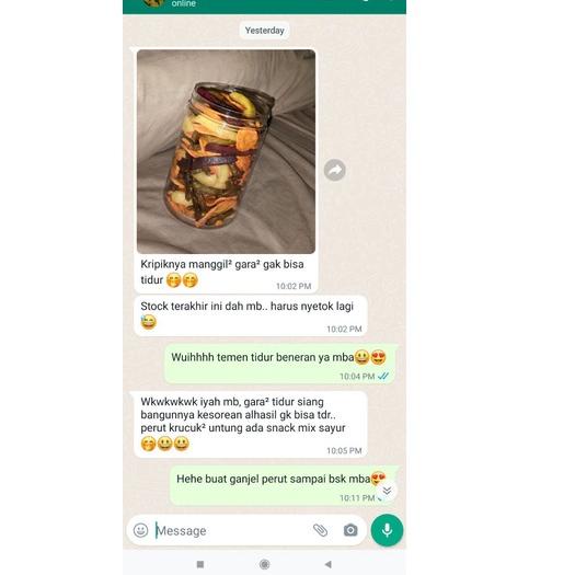 

Grosiran Murah/〖5.5 Flash Sale〗/〖5.5 FLASH SALE〗/[Star]/〖5.5 Fasion sale〗 KERIPIK SAYUR MIX ORIGINAL PREMIUM JUMBO | MAKANAN DIET SEHAT | VEGETARIAN | VEGAN | HALAL ✤»New Arrival