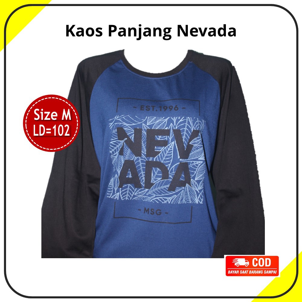 Kaos Nevada Panjang Polos Pria Wanita Remaja Distro Asli Ori Original Matahari Mall Grosir Murah