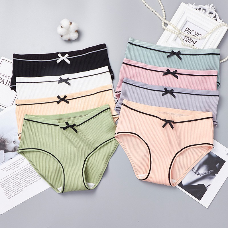 HUES.ID Underwear Wanita Celana Briefs Elastis Seamless Mid Waist CD WanIta Import 2004