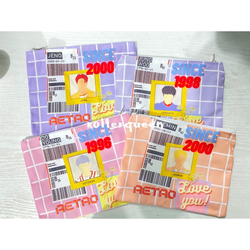 Pouch NCT Resleting KPOP fankit fanart nct doyoung jeno jungwoo
