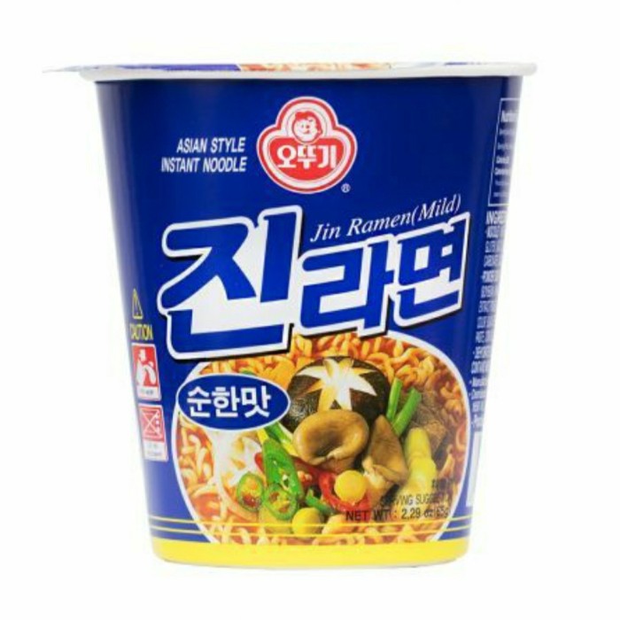 

Ottogi Jin Ramen Mild Taste Cup 1 pak isi 6 pcs