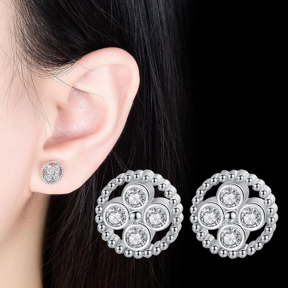 Anting Perak 925 Wanita Mata Malaikat Fashion Perhiasan/Subang Telinga anting perempuan