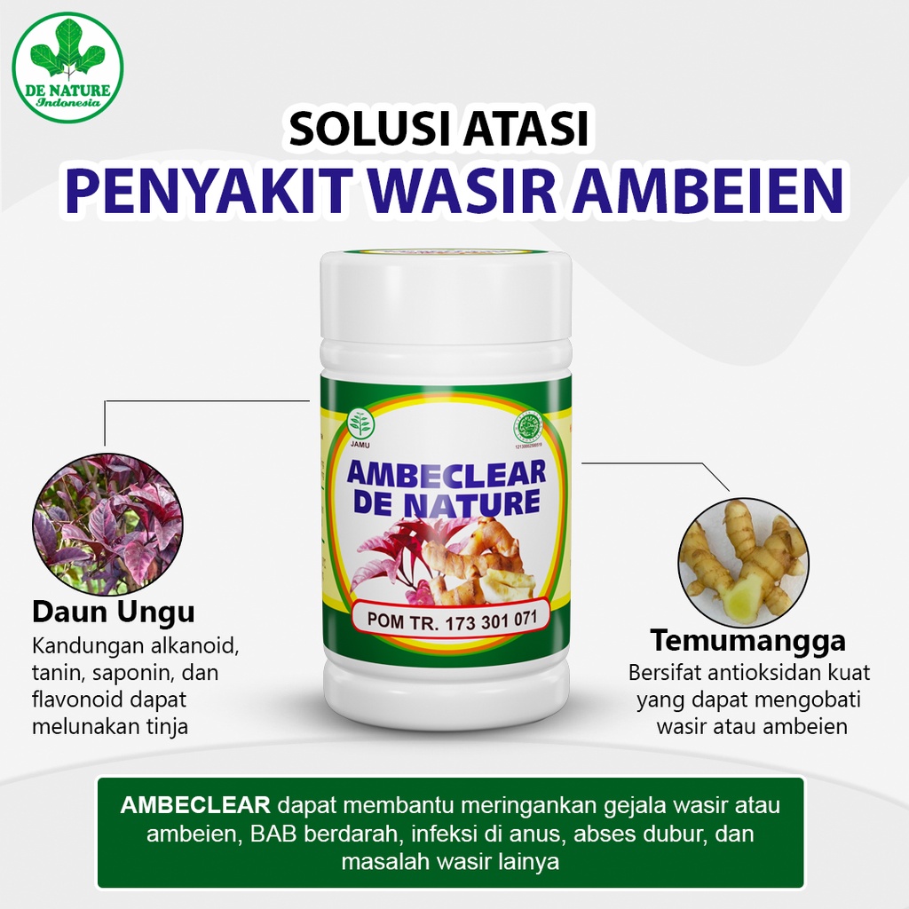 OBAT WASIR AMPUH WASIR STADIUM 4 WASIR AMBEYEN AMBECLEAR DE NATURE