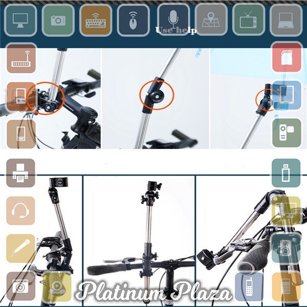 Folded Stand Payung Multifungsi Sepeda Stroller Kereta Bayi - Black`CJLKLY-