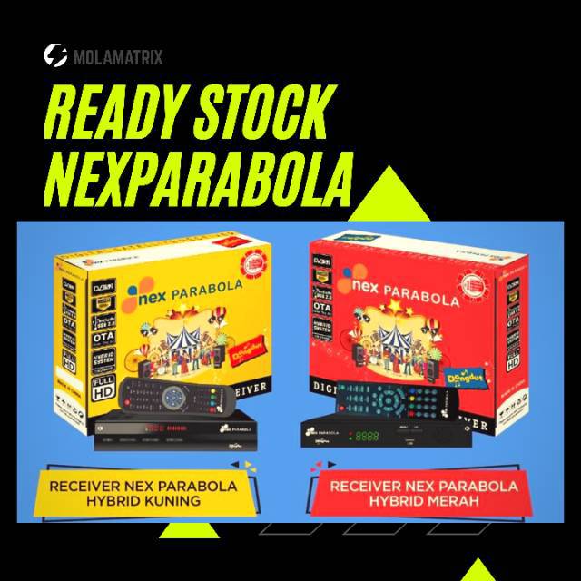 Receiver Nex Parabola Merah atau Kuning TV Nasional Lengkap Termasuk MNC Group