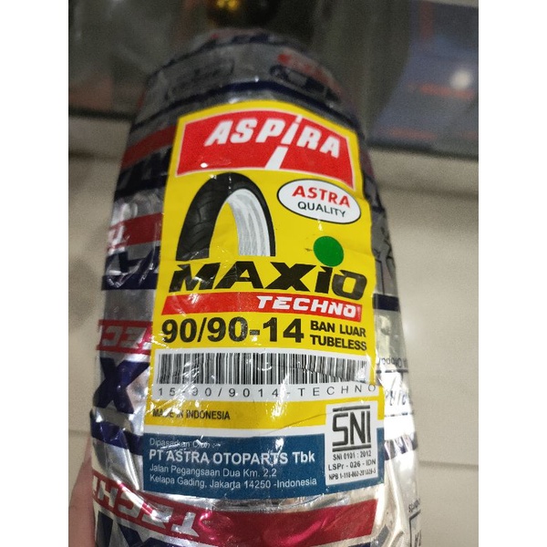 ban aspira ring 14 ukuran 90/90 tubelles maxio techno all matic ban belakang tubles beat fi mio vari