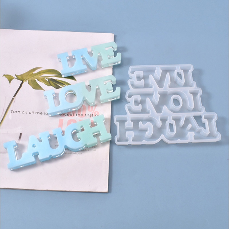 SIY  DIY Letter English Words Crystal Epoxy Resin Mold Room Listed Pendant Hanging Ornament Silicone Mould