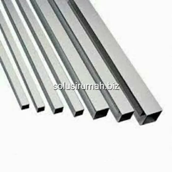 HOLLOW ALUMINIUM 16 X 16MM P 1M PIPA KOTAK panjang 1meter