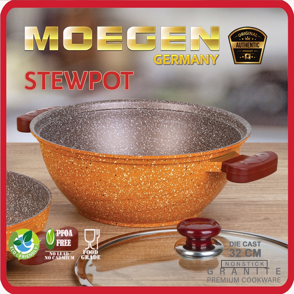 MOEGEN GERMANY STEWPOT 32CM GRANITE ANTI LENGKET ORIGINAL