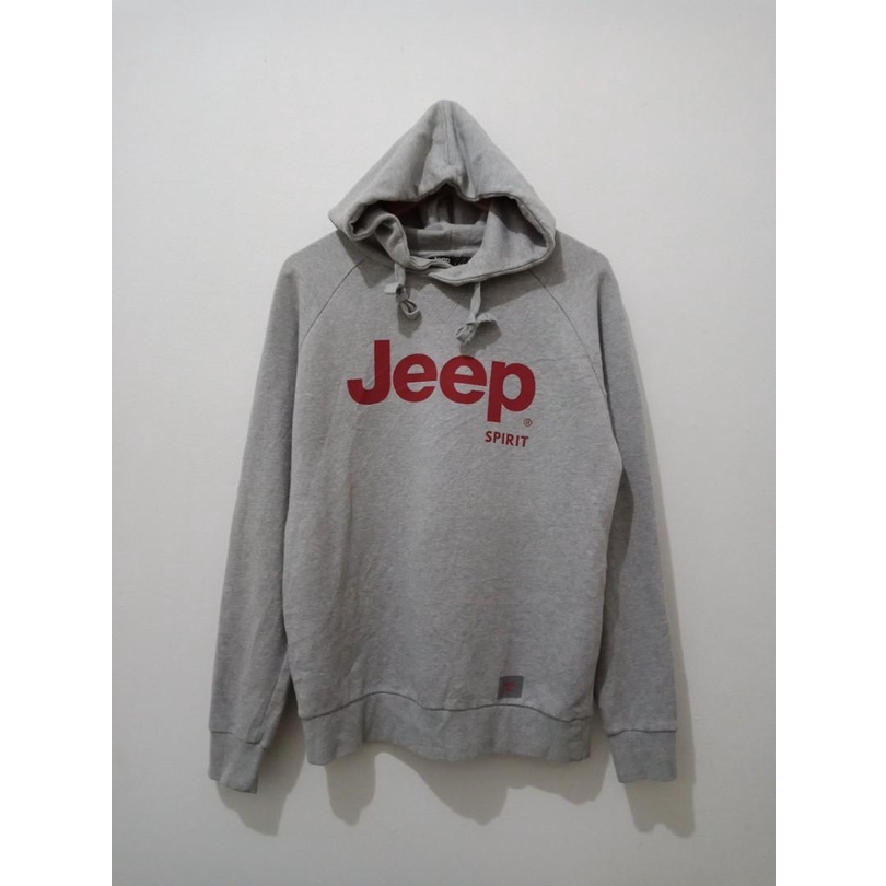 Sweater cowok hoodie merek Jeep size L
