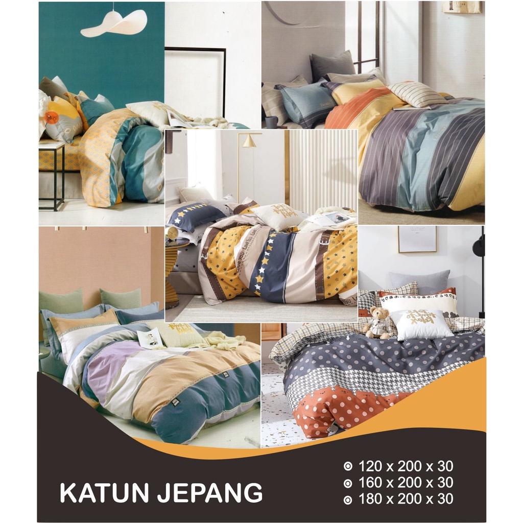 Sprei Set Sandy Collection Emerald Katun Jepang Extra King 200x200 Tinggi 30cm