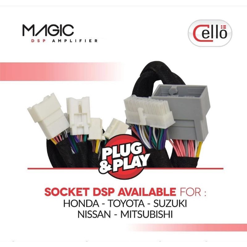 Kabel Soket PNP Power Processor Cello Magic DSP Original Cello