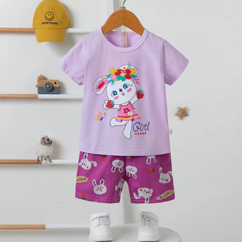 GROSIR 3PCS BAJU TIDUR ANAK ORGANIK/PIYAMA ANAK ORGANIK/HOTPANTS ANAK/SETELAN ANAK IMPORT/BAJU ANAK 