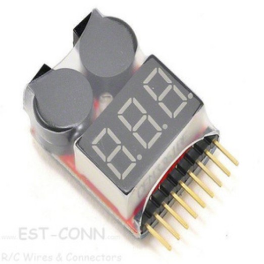 1-8S Lipo Battery Tester Low Voltage Checker Buzzer Alarm Baru