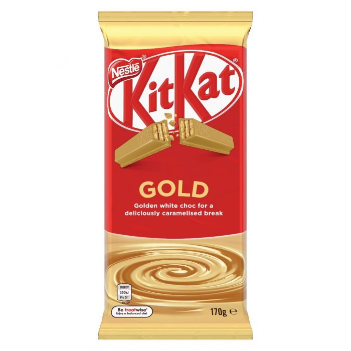 KITKAT GOLD CHOCOLATE BAR - Golden White Chocolate Import Australia