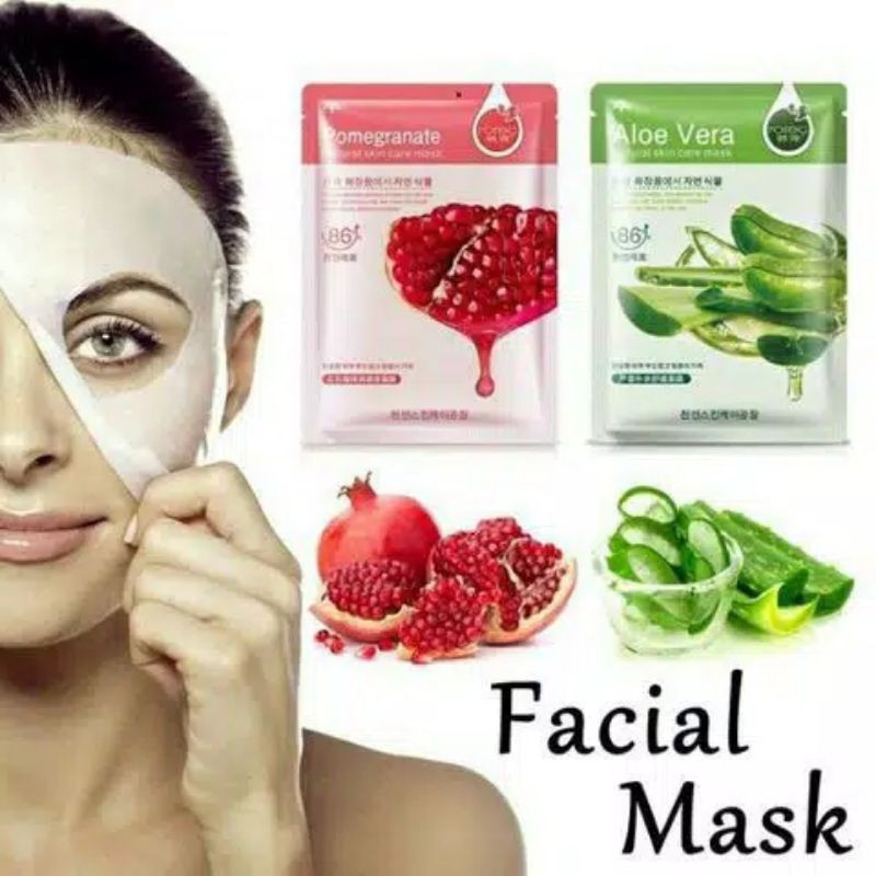 Hchana / Rorec Masker / Skincare Sheet Mask / Masker Wajah / Facial Mask / Hchana Mask