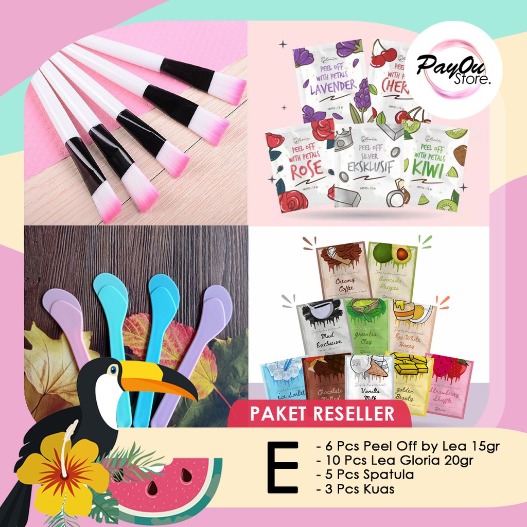 [RAMADHAN SALE] Pay0u - Paket Usaha Reseller Masker by Lea Gloria 10 Varian + Peel Off Mask (PAKET E