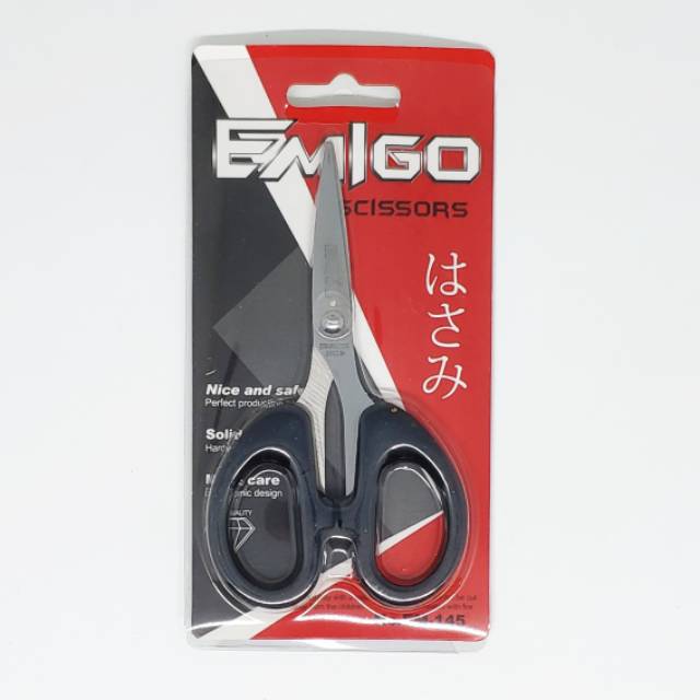 Gunting emigo hitam ukuran kecil 13cm