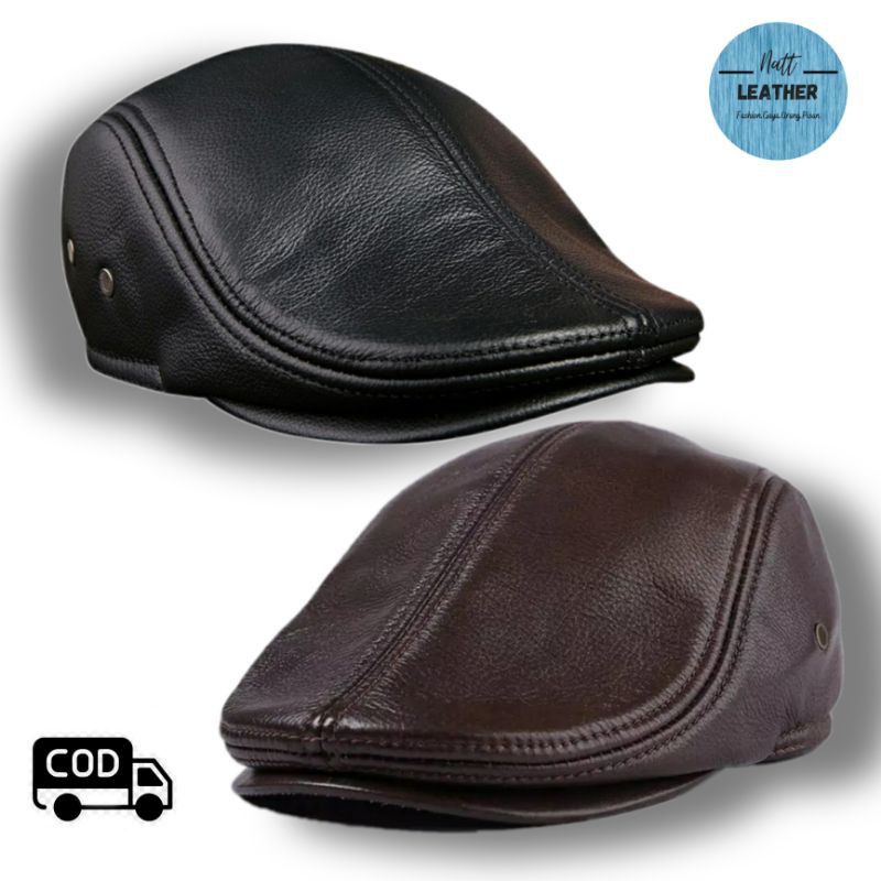 Topi Pet Pria Pelukis kulit asli