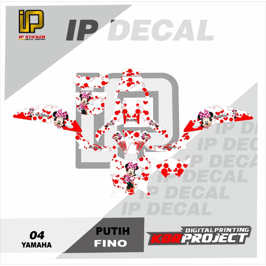DECAL FINO STICKER VARIASI MOTIF GRAFIS DECAL MOTOR YAMAHA FINO 04 CUSTOM BEBAS BISA
