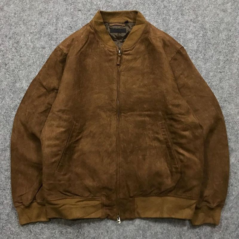 BOMBER UNIQLO BROWN SUEDE
