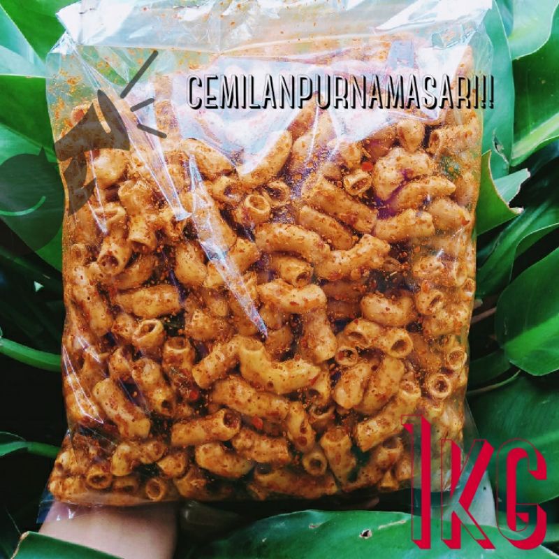 

CEMILAN Makaroni Daun Jeruk Kriuk Hot 1000gram /PEDAS/GURIH/SEBLAK 1KG