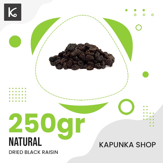 

Kismis hitam kering 250gr dried black dark raisin