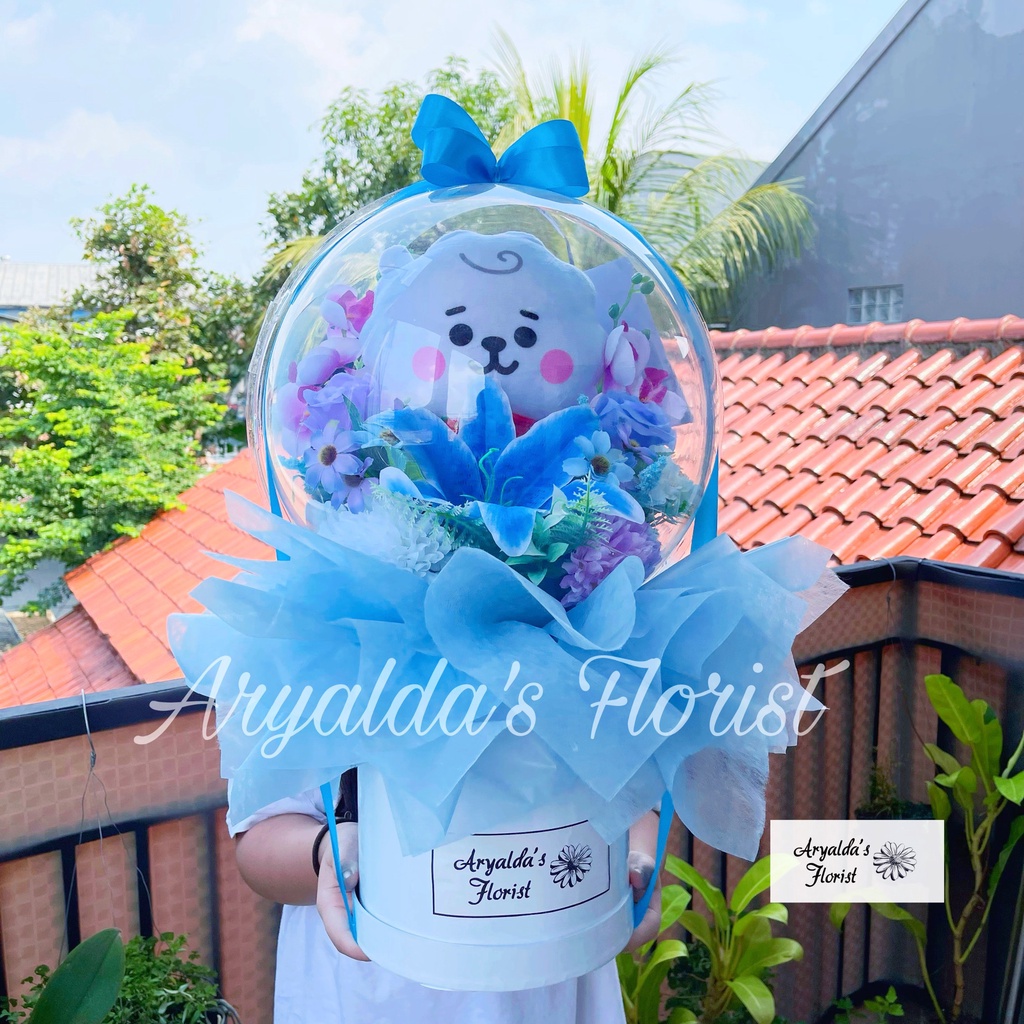 Bouquet Premium Bobo Balloon Bo-Mi | ANTI KEMPES | Flower Bouquet RJ BT21 | Buket Bunga BTS (RJ, Chi