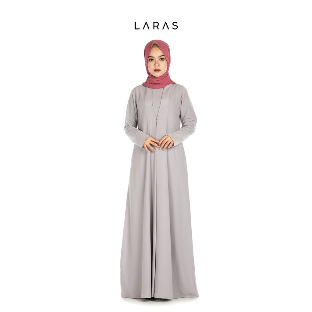 Gamis Wolfis Premium Polos Dress Muslim Premium Warna Abu Silver